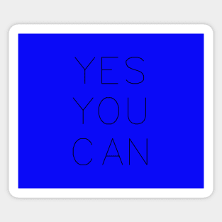 Motivational Quote: Yes You Can Design , Quote Lovers , Self Building Sticker